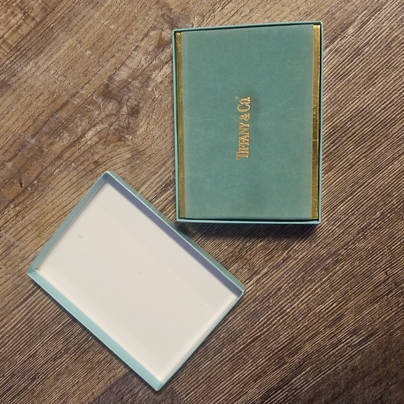 Tiffany & Co. Double Deck of Playing Cards Tiffany Blue Green Grey Velvet Box - Picture 6 of 16